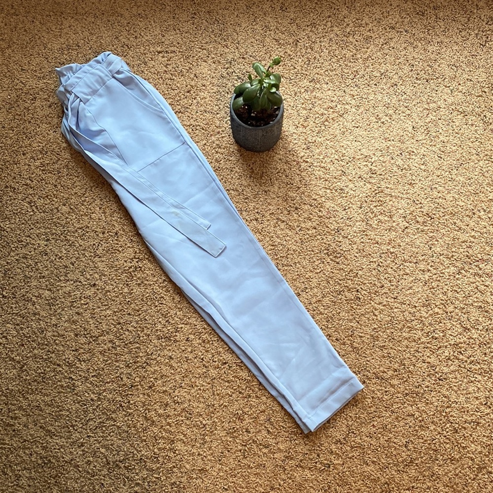 Chiffon Baby Blue Dress Pants